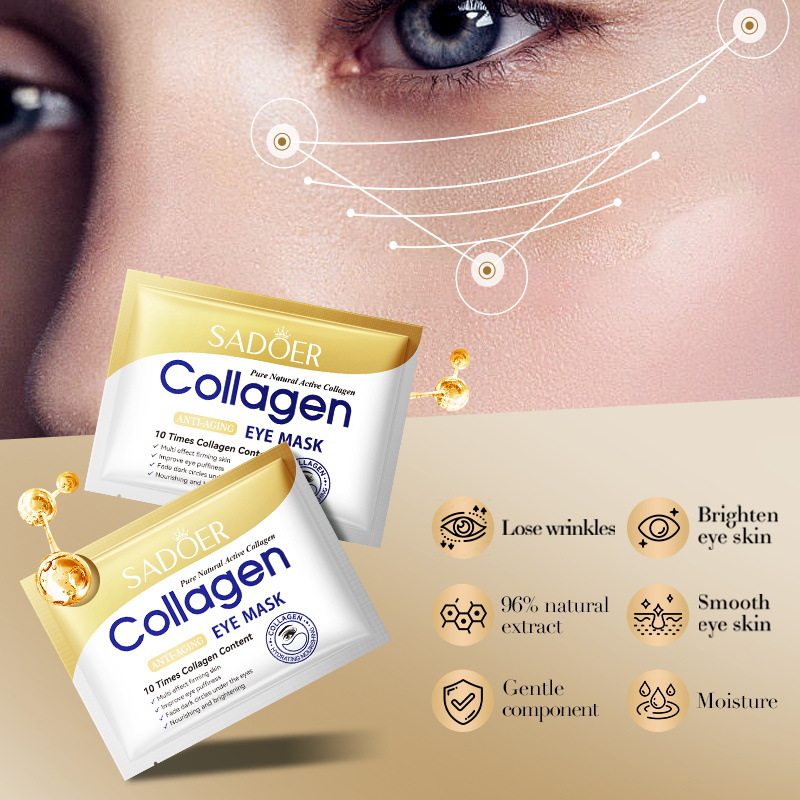 Cross-border export wholesale of SADOER bone Collagen Anti-Wrinkle Multi-Effect Firming Eye mask Hydrating Eye Mask details Picture