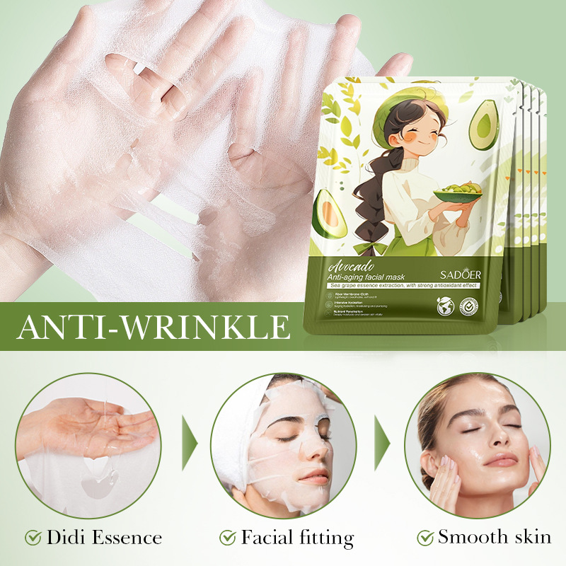 Cross-border wholesale of SADOER avocado anti-wrinkle Mask for hydrating, moisturizing and nourishing the skin in full English Application Scenario