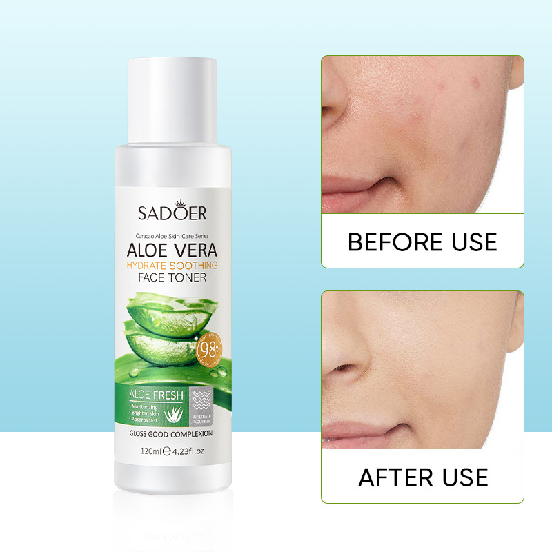 Cross-border wholesale of SADOER Aloe Vera Hydrating and Soothing Toner for beautifying and rejuvenating the skin Specification drawing