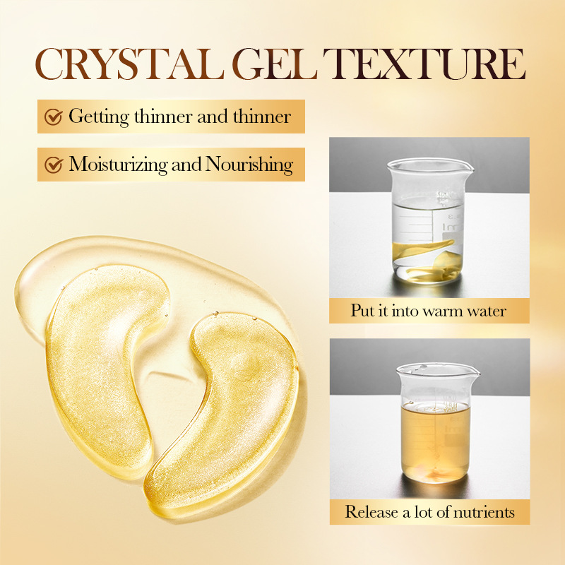Cross-border export wholesale of SADOER24K Gold Collagen Firming Eye Mask and Hydrating Eye Mask Specification drawing