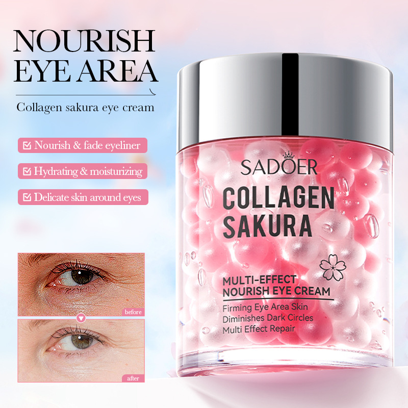 SADOER Sakura Collagen Multi-Effect Nourishing Eye Cream and Moisturizing Eye Cream Cross-border export wholesale details Picture
