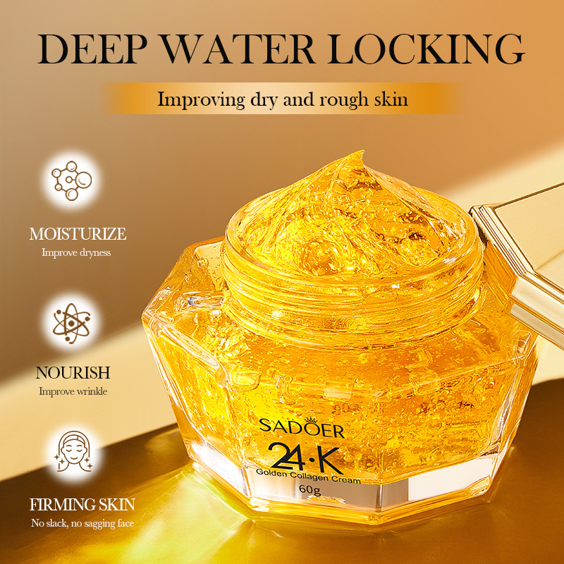 Full English SADOER24·K Gold Collagen Cream Moisturizing and Hydrating Water Cream Cross-border export wholesale details Picture