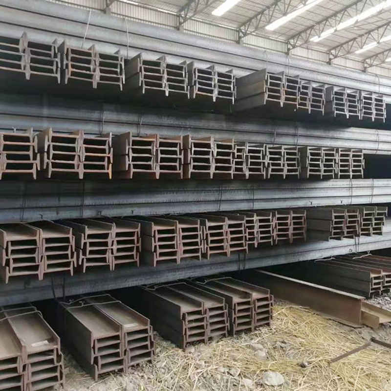 The manufacturer has Q235B I-beam building steel beam support, hot-rolled H-beam thickened material factory I-beam profiles in stock Specification drawing
