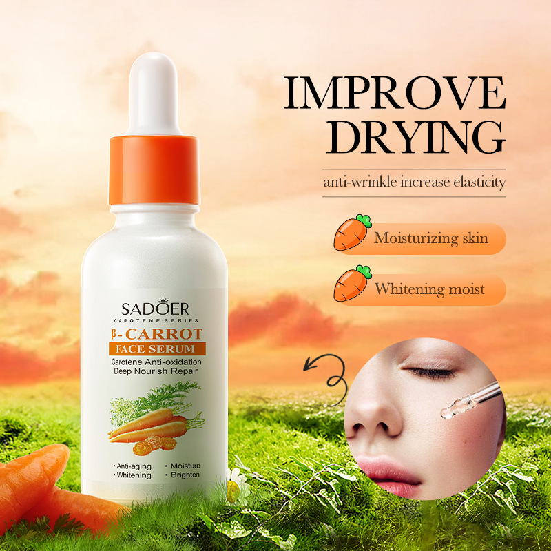 Cross-border export wholesale of SADOER beta-carrot skincare set, face cream, facial cleanser and essence in full English Application Scenario