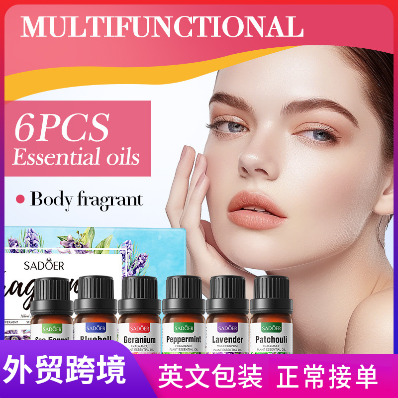 All-english SADOER Fragrance Essential Oil Set, Universal essence for nourishing and moisturizing the body, cross-border export wholesale full figure