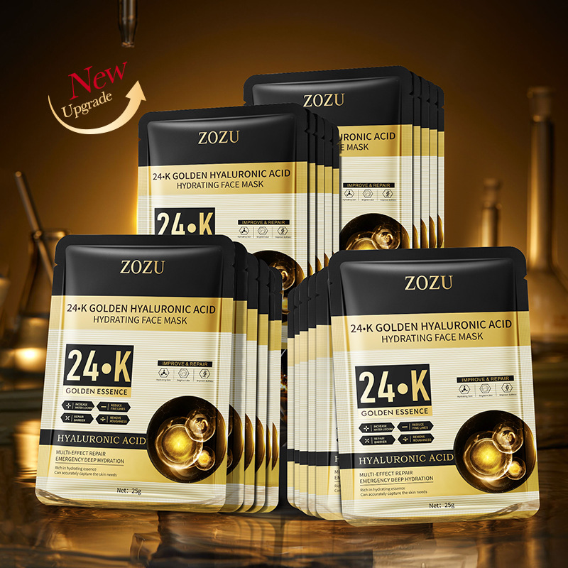 Cross-border wholesale of all-English ZOZU24k Gold Hyaluronic Acid Hydrating Mask for Moisturizing, hydrating and caring skin Application Scenario