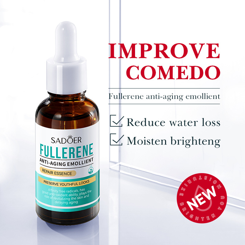 Cross-border wholesale of SADOER Fullerene Moisturizing and Repairing Essence, Hydrating and Firming Small Brown Bottle Essence details Picture