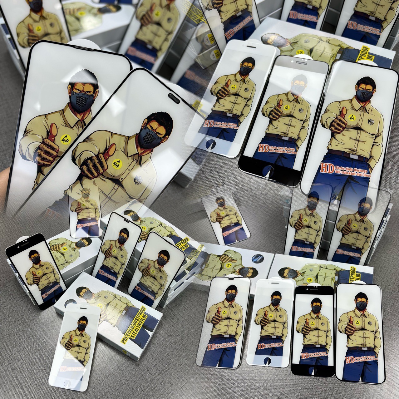 Gorilla Tempered Film is suitable for iPhone 16 anti-peeping phone film, iPhone 15 frosted anti-fingerprint 14 high-definition glass Specification drawing