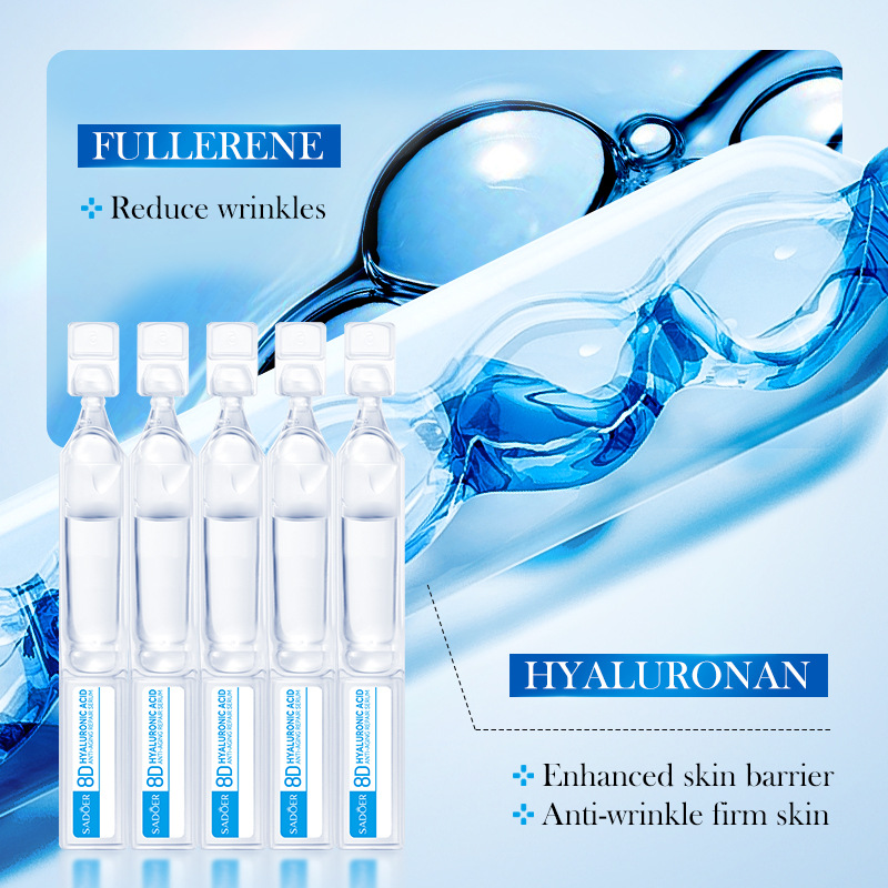 Cross-border export wholesale of SADOER8D Hyaluronic Acid Anti-Wrinkle single-Use Moisturizing Essence in full English Application Scenario