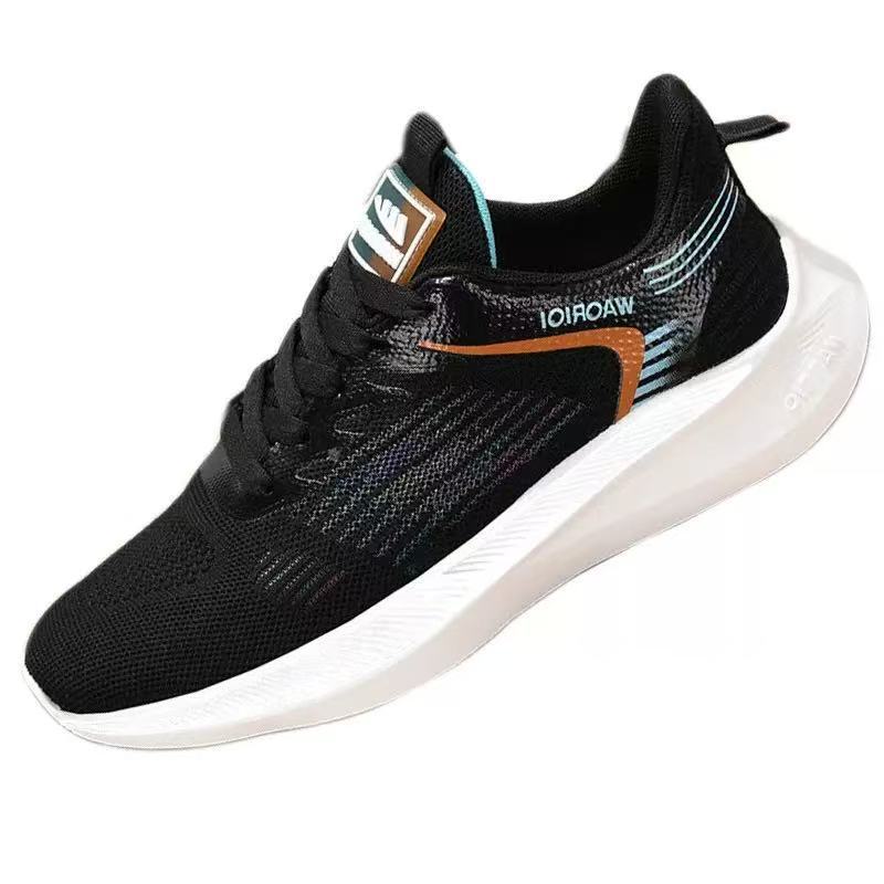 Men's shoes, men's casual sports shoes, comfortable and breathable cloth shoes, casual shoes, foreign trade bestsellers, sports flying woven men's shoes, men Item Picture