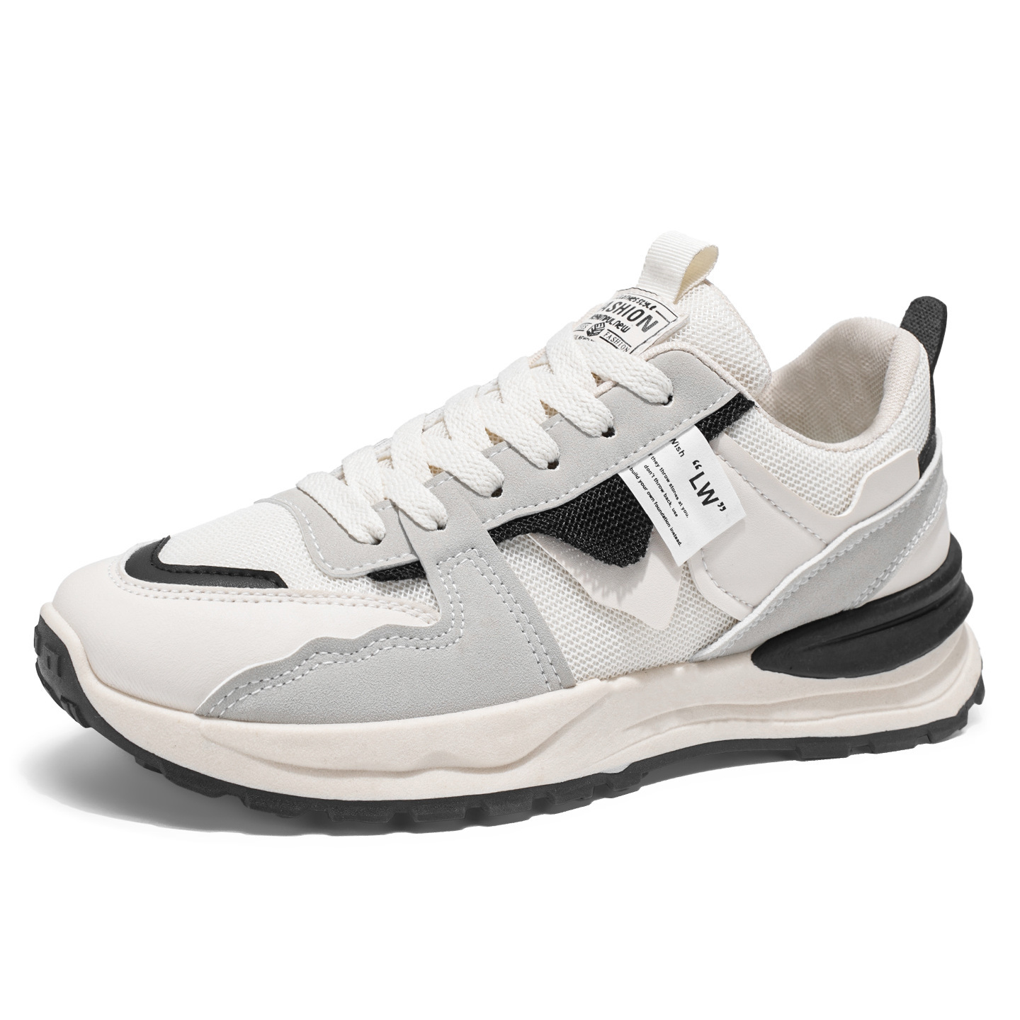 New breathable mesh sports shoes for men in autumn, trendy and versatile running shoes, casual thick-soled dad trendy shoes Item Picture