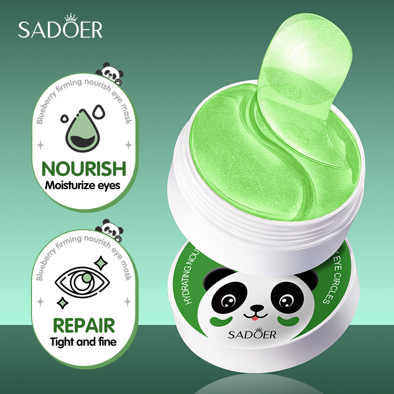 Full English SADOER Cucumber Extract Hydrating Nourishing Eye Mask for Eye Care Patch Cross-border export wholesale details Picture