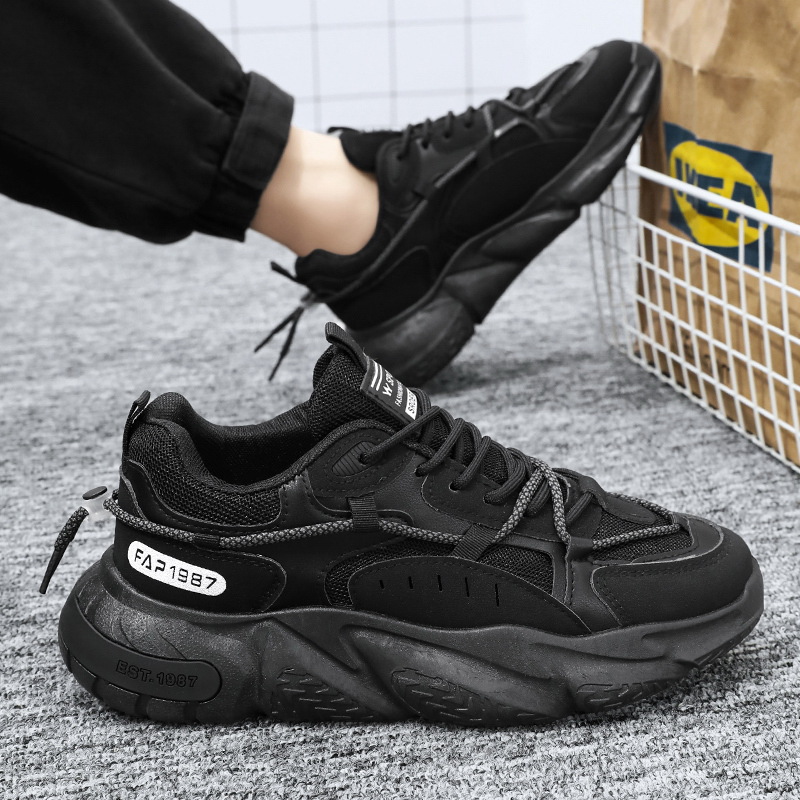 Spring new breathable mesh sports shoes for men, Korean style trendy and versatile, height-increasing running casual dad shoes Application Scenario