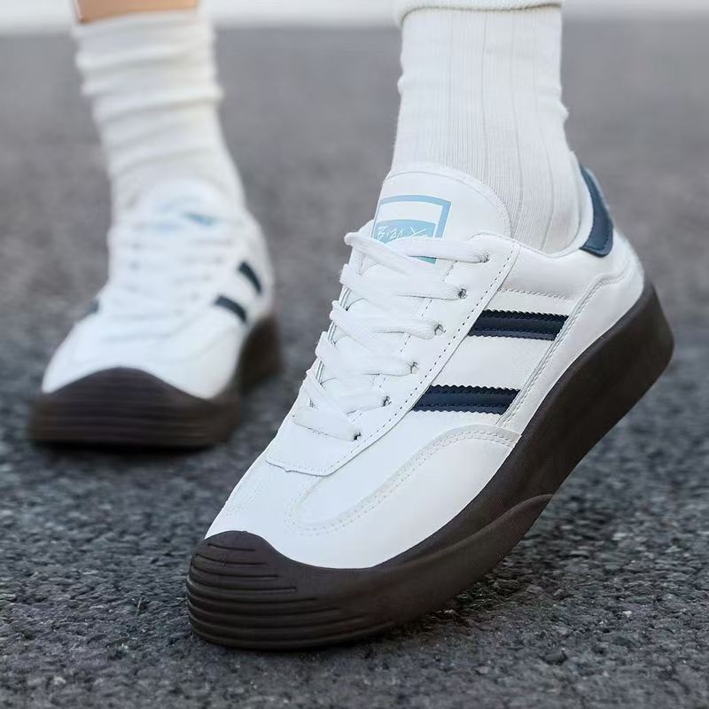 Design niche retro De Xun shoes for women, Spring 2025 new style white sneakers, casual board shoes, ins trend, wholesale for foreign trade details Picture