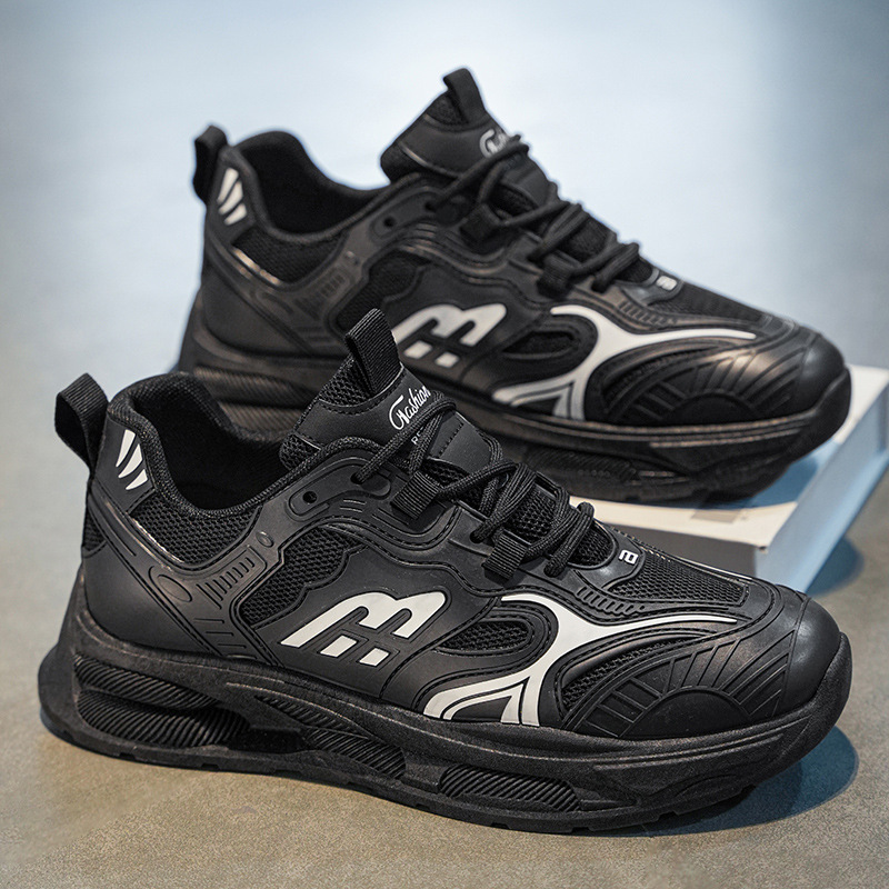 Autumn men's shoes 2024 new breathable mesh shoes, men's sports shoes, Korean-style trendy and versatile thick-soled dad shoes details Picture