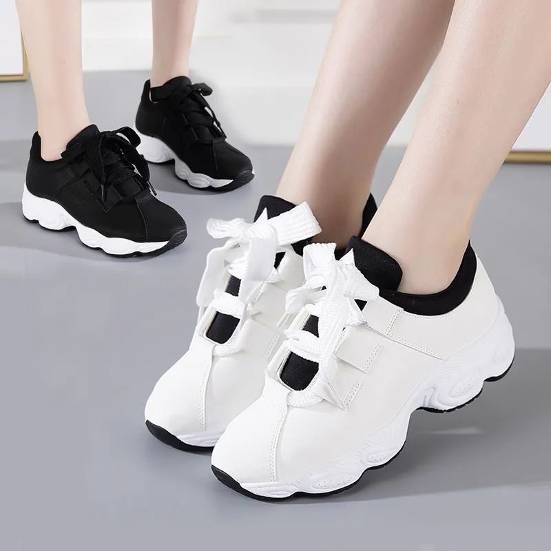 2023 Autumn new style white casual shoes, women's Korean sports shoes, women's shoes, student running shoes, women's foreign trade wholesale details Picture
