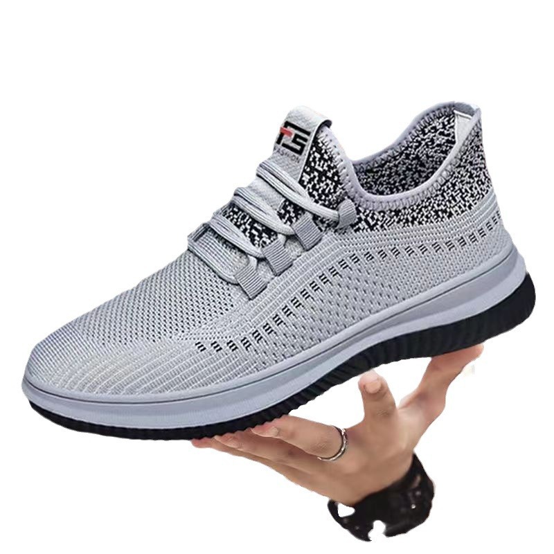 Men's autumn breathable mesh casual shoes, thin lace-up soft-soled running shoes, trendy and versatile sports men's shoes Item Picture