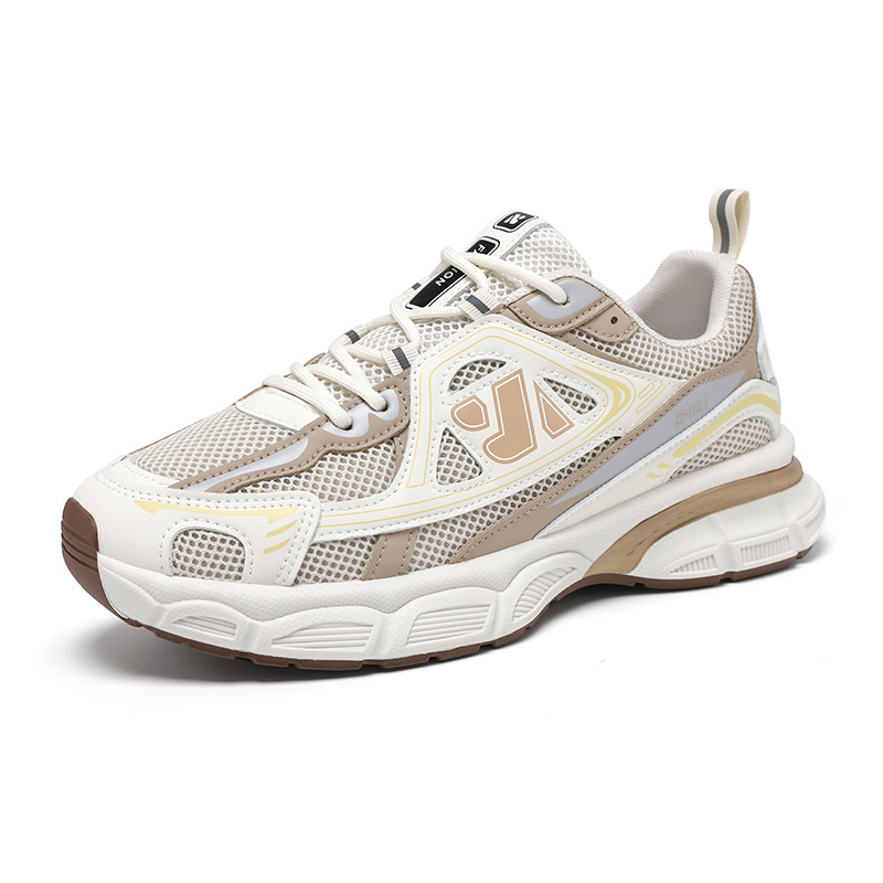 New breathable mesh shoes for men in summer, Korean style trendy and versatile thick-soled sports shoes, casual dad shoes for men Item Picture