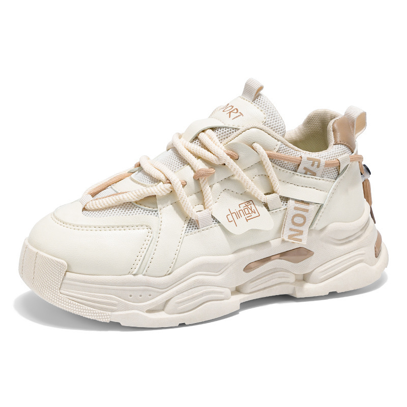 Men's shoes 2025 Spring New breathable mesh shoes, men's trendy and versatile thick-soled sports shoes, casual dad trendy shoes Item Picture