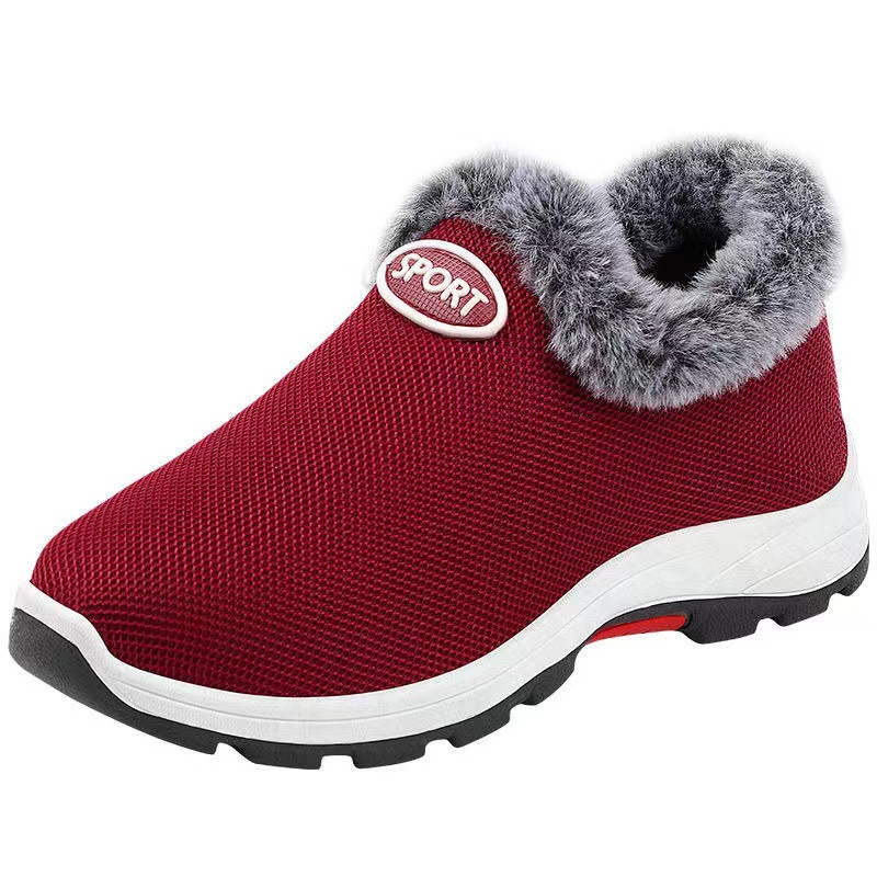 Wholesale of 2022 winter new style old Beijing cloth shoes, women's fleece walking shoes, warm women's shoes and lightweight sports shoes Item Picture