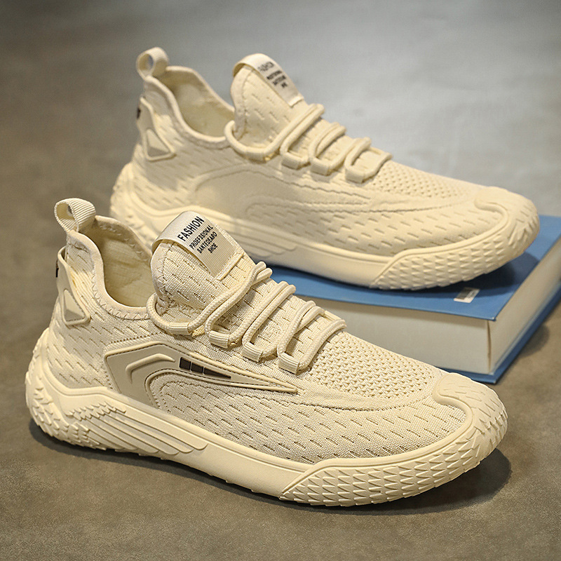 Coconut Shoes Men's summer new breathable flying woven mesh shoes Men's trendy and versatile sports shoes casual running shoes details Picture