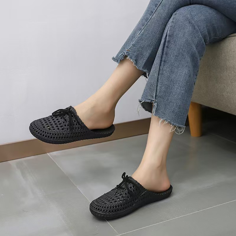 In-stock 2025 new style Baotou slippers for women's summer, versatile, trendy and fashionable for outerwear, student dormitory and home women's cool slippers Specification drawing