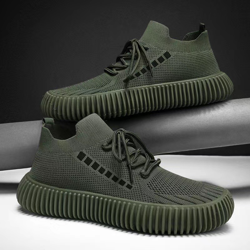 Men's autumn sports shoes with mesh breathable soft soles, ultra-light casual shoes, flat running shoes, cross-border export wholesale full figure