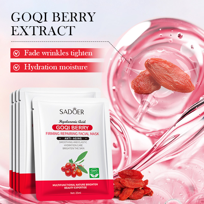 SADOER Goji Berry Anti-Wrinkle, Firming and Repairing Mask, Firming, Moisturizing, Lifting and Hydrating Mask, cross-border export Specification drawing