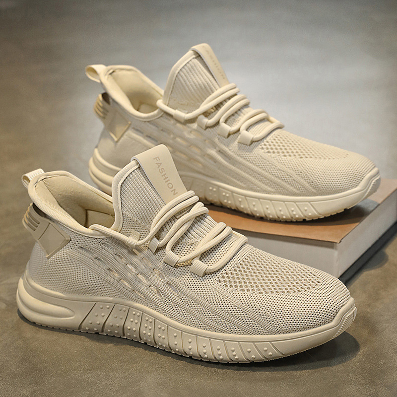 Coconut Shoes men's summer new breathable mesh shoes for men, trendy and versatile Fei-woven sports shoes, casual dad shoes full figure