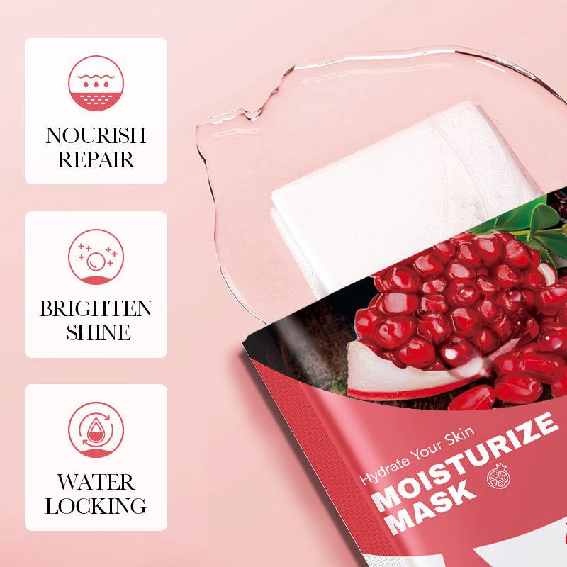 All-english FAYANKOU Pomegranate Moisturizing and Hydrating Mask Cross-border export wholesale Application Scenario