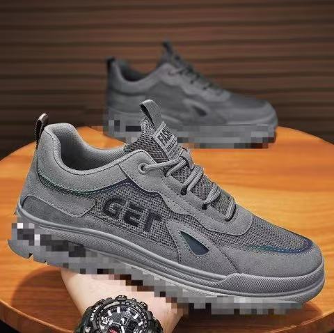 Summer breathable thin mesh shoes for men's work, durable work clothes for construction sites, Martin labor protection men's trendy shoes full figure