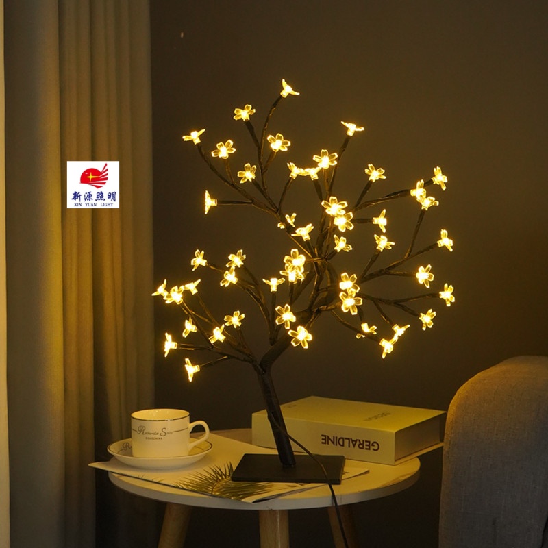 led cherry blossom lights, tree lights, rose, maple leaf, fiber optic flower decorations, gifts, night lights details Picture