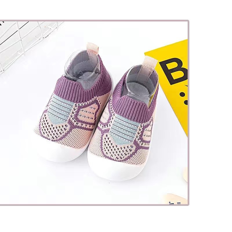 Baby walking shoes, anti-slip soft-soled baby shoes, breathable sock shoes, one-step shoes for boys and girls, wholesale of spring and summer shoes and socks Specification drawing