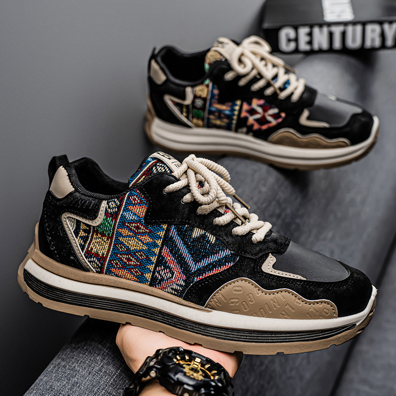 New breathable summer men's shoes for teenagers, men's trendy and versatile thick-soled sports shoes, casual running dad shoes Application Scenario
