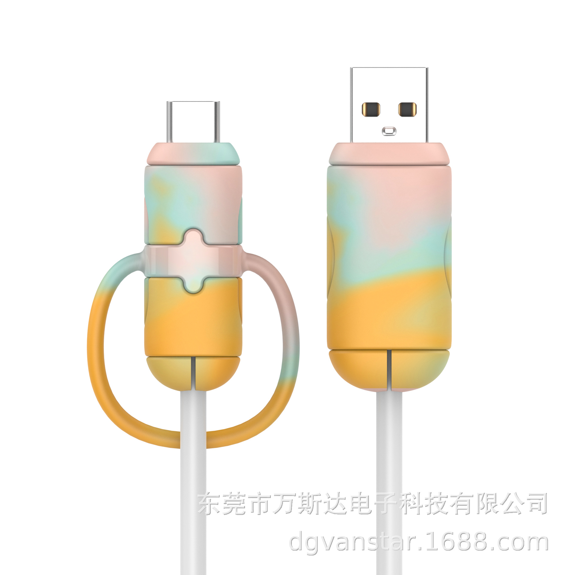Silicone data cable protective case, Type-C headphone cable protective case, storage strap, multi-specification data cable protection Item Picture