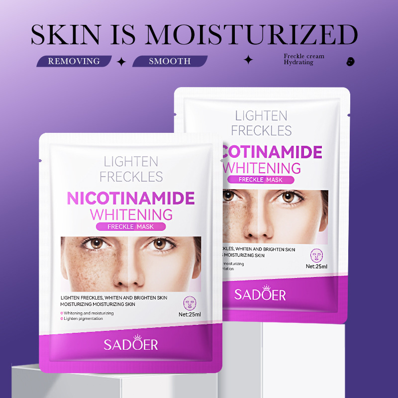 Cross-border wholesale of SADOER niacinamide whitening and freckle-removing Facial mask Moisturizing Mask in English details Picture