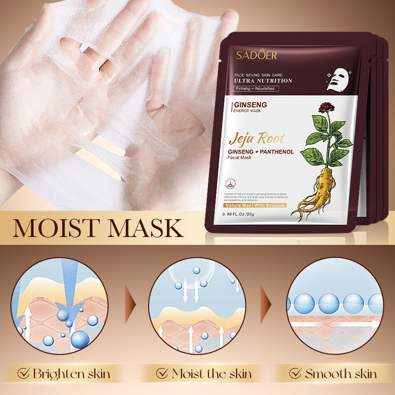 Cross-border wholesale of SADOER Ginseng Firming and Nourishing Root Mask, Hydrating, Moisturizing and Nourishing Mask Application Scenario