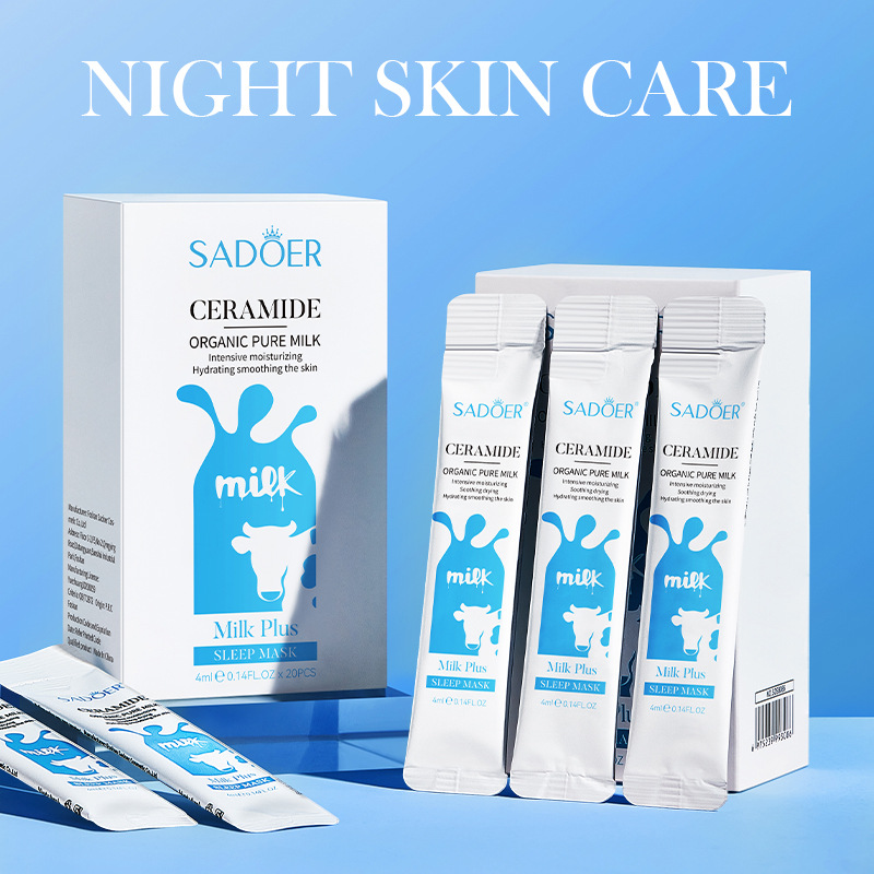 Cross-border export wholesale of SADOER ceramide milk sleep Mask, Moisturizing and hydrating Mask details Picture