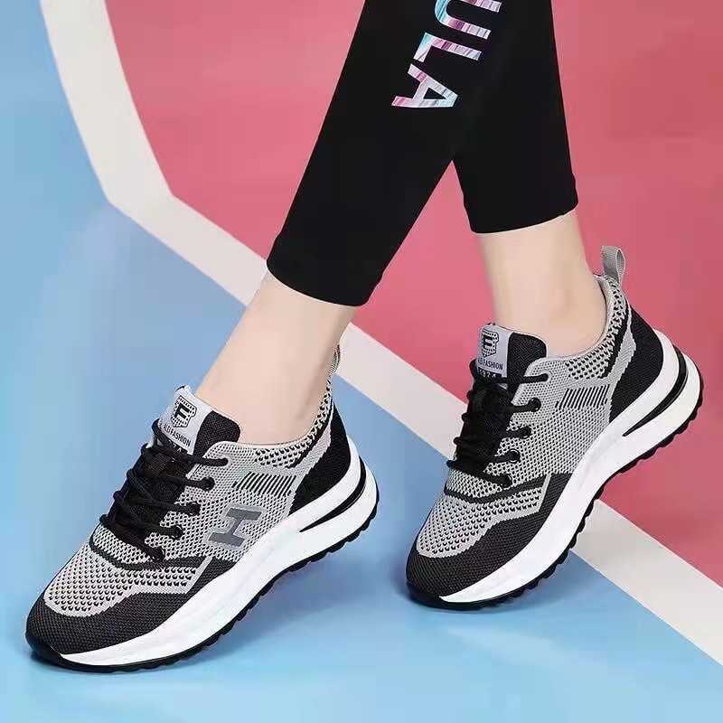 Spring new Feizhi women's sports shoes: Fashionable and versatile running shoes, mesh casual girls' student shoes, and export women's shoes Specification drawing