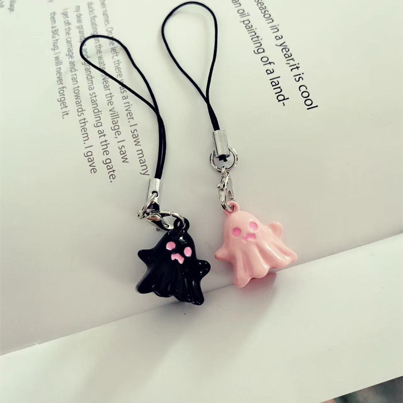 Ins-style cartoon cute 3D ghost phone pendant, USB flash drive pendant, personalized lanyard, anti-loss Halloween gift Specification drawing