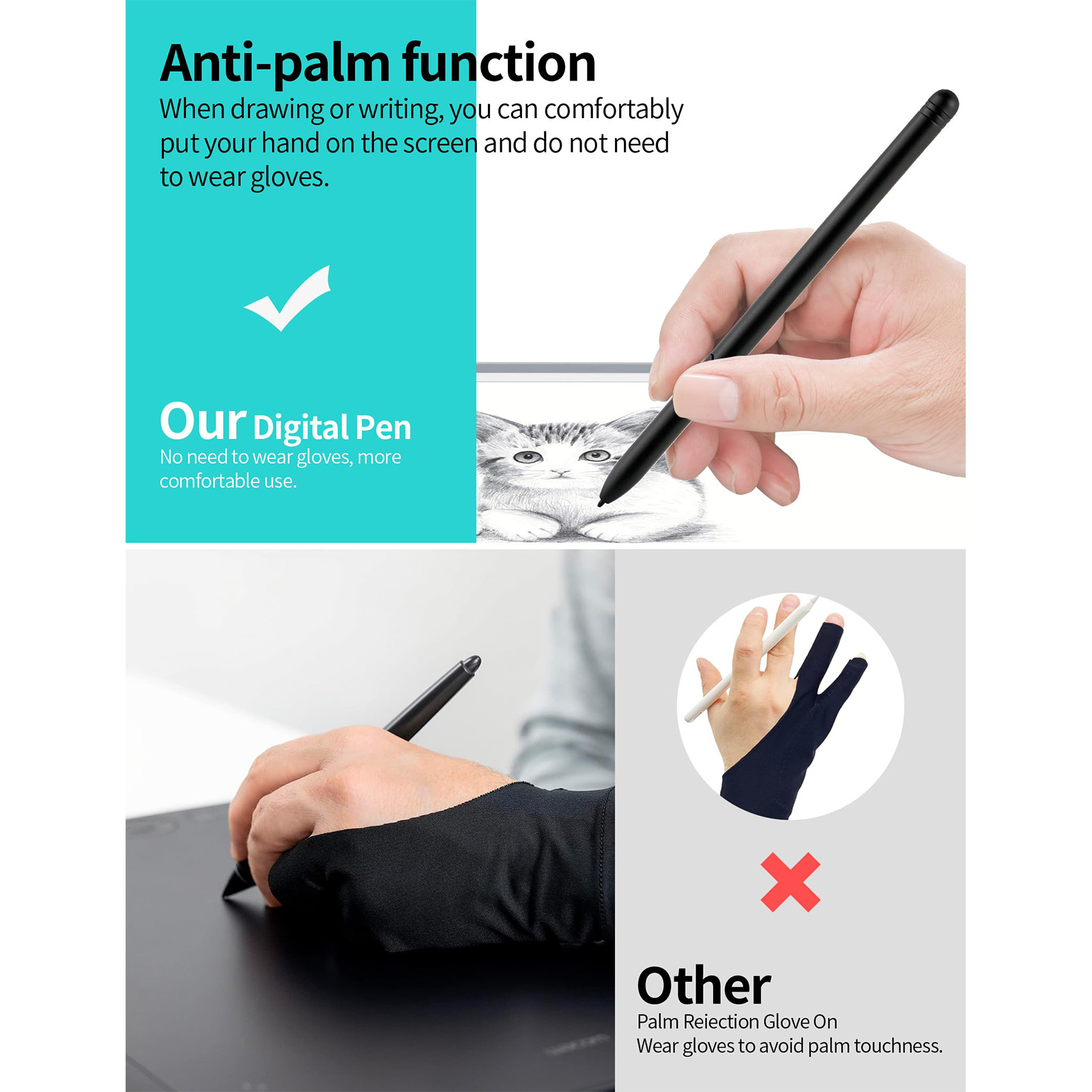 【 In Stock 】Note Stylus 4096-level pressure-sensitive anti-mis-touch is suitable for Samsung Stylus Tab electromagnetic pen Specification drawing