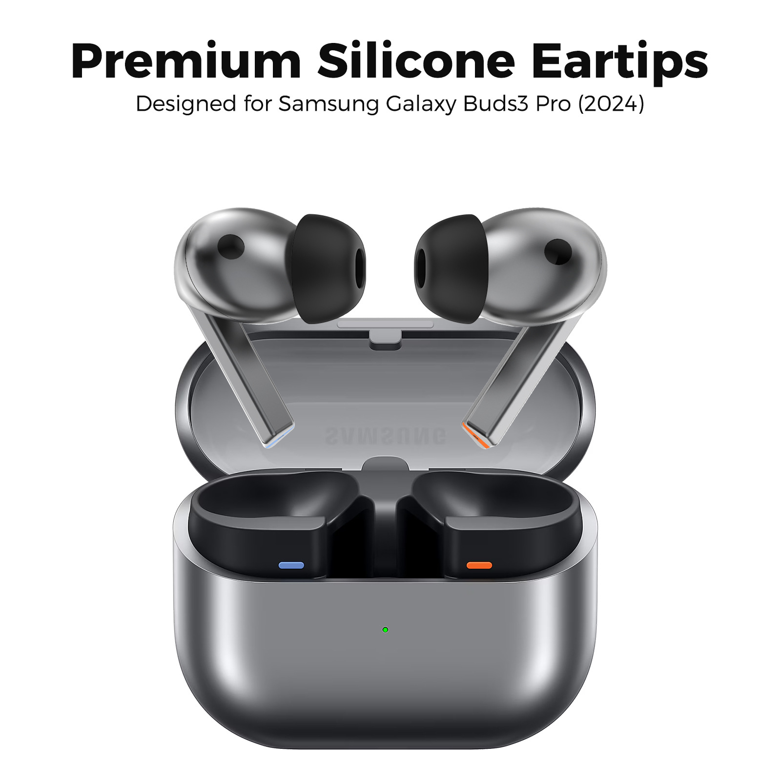 This product is suitable for replacing the original earbuds of Samsung Buds3 pro headphones with silicone ear tips and ear covers details Picture
