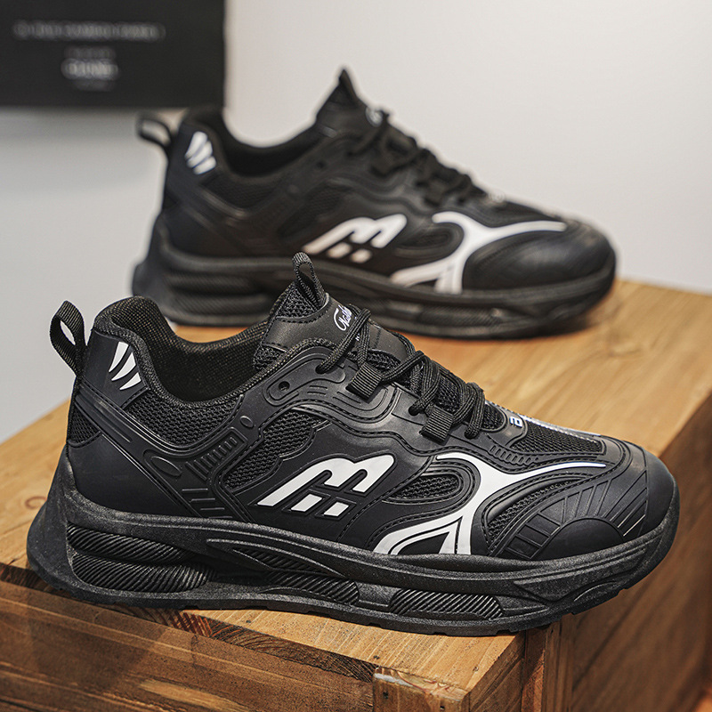 Autumn men's shoes 2024 new breathable mesh shoes, men's sports shoes, Korean-style trendy and versatile thick-soled dad shoes Application Scenario