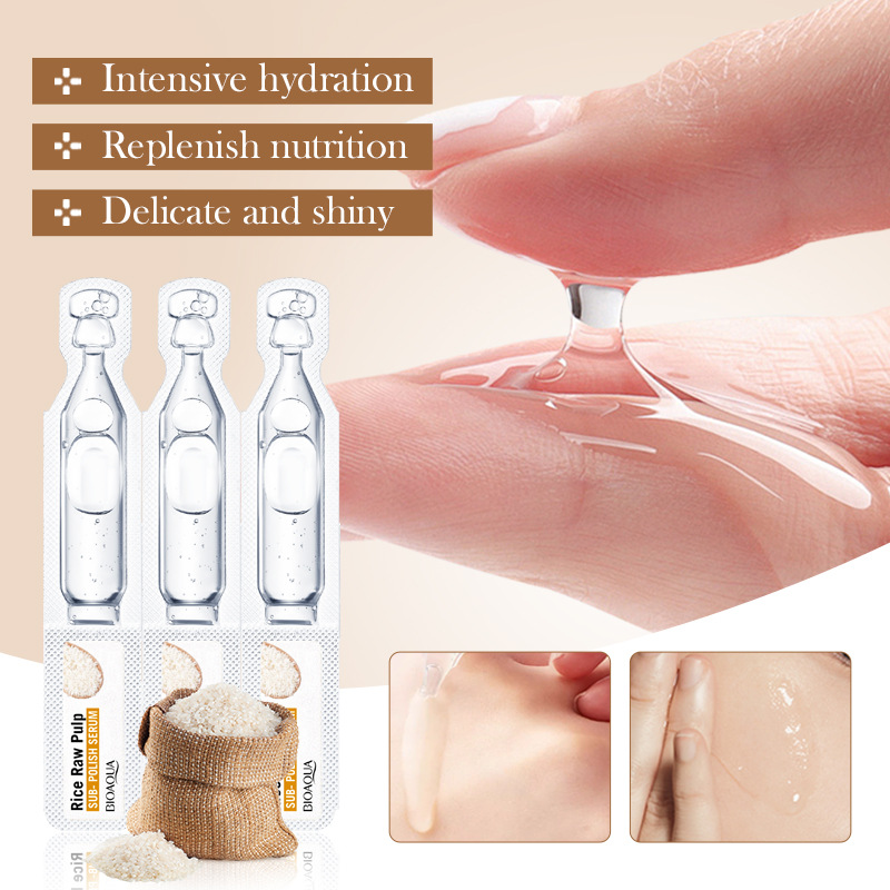 All-english BIOAOUA Rice Purees Hyaluronic Acid single-Use Essence Hydrating Essence wholesale for cross-border trade details Picture