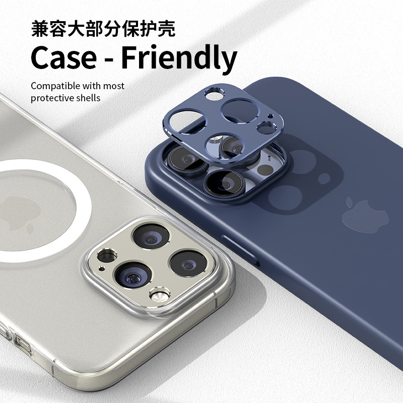 This titanium alloy anti-drop film is suitable for IPhone15ProMax and iPhone 16 lens film Specification drawing