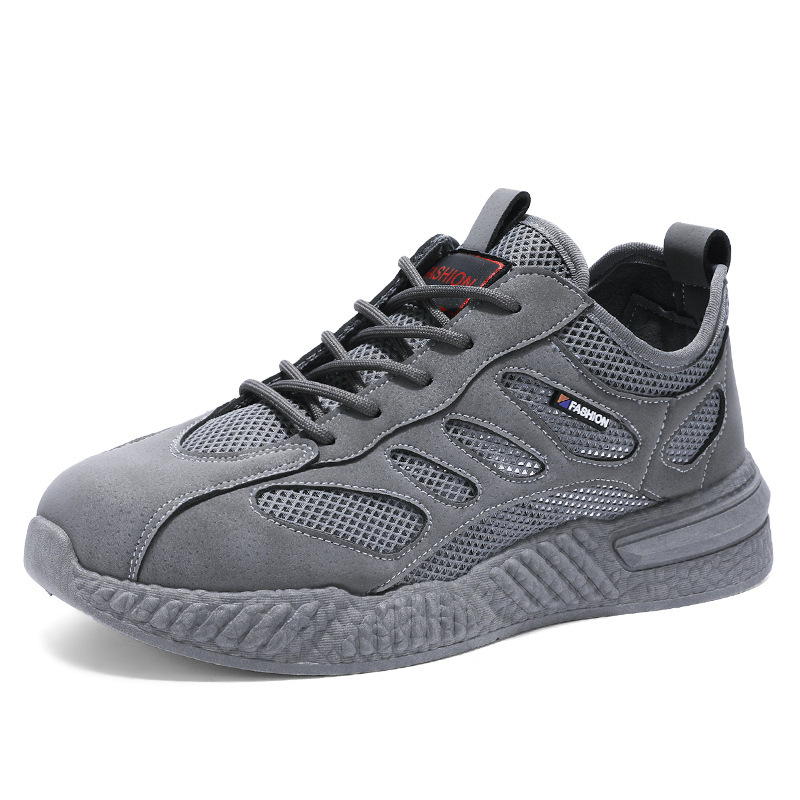 Summer new breathable and perforated mesh shoes for men, men's anti-slip soft-soled sports shoes, casual work shoes Item Picture