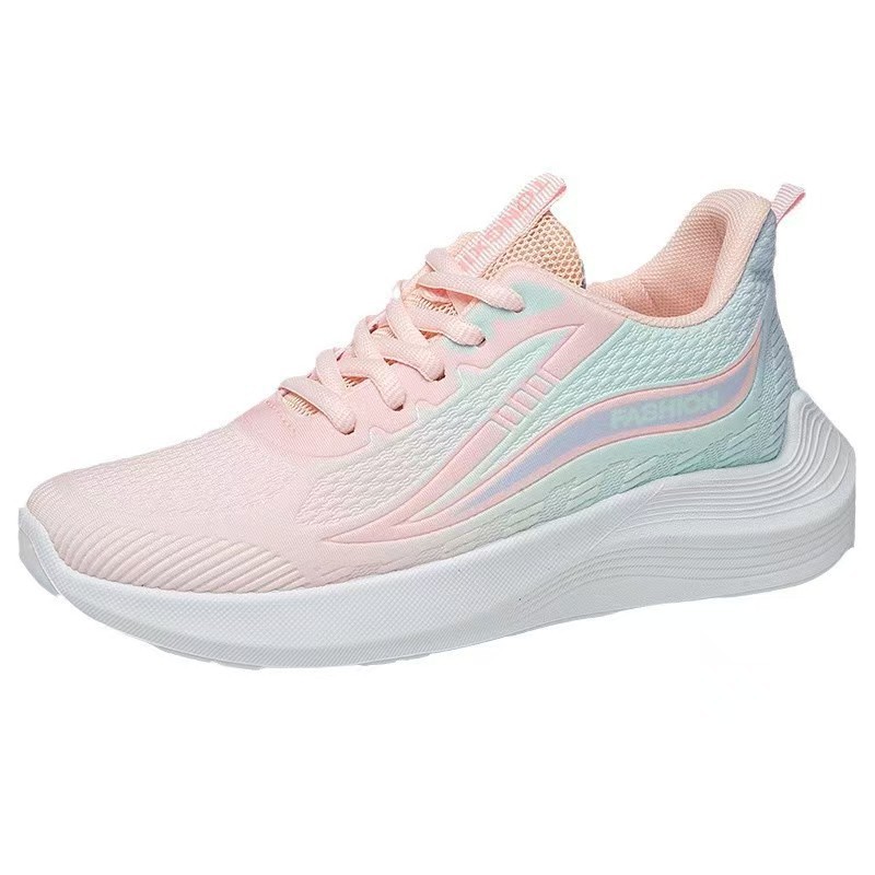 New mesh running shoes for Spring and autumn 2025: Breathable and comfortable sports casual shoes, light student running women's shoes, cross-border Item Picture