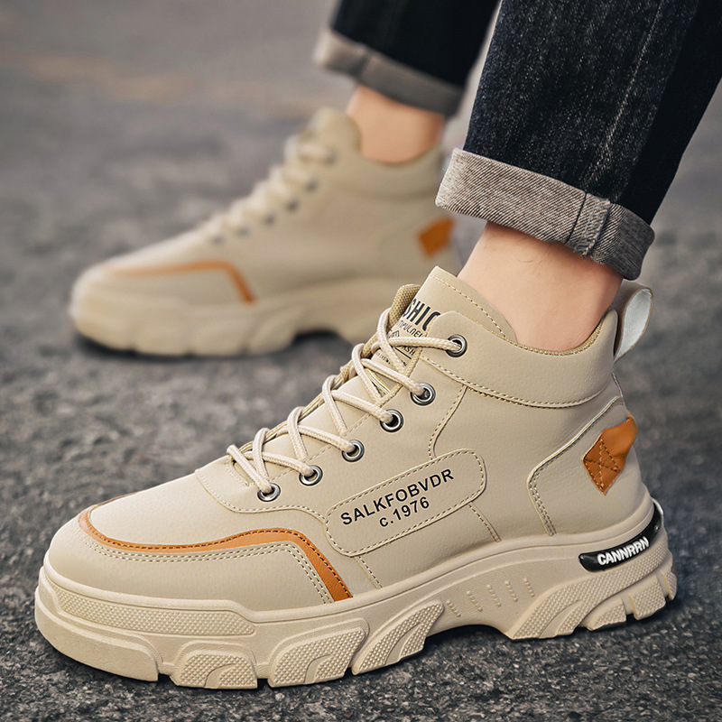 Martin Boots Men's autumn new breathable high-cut workwear shoes Men's trendy retro thick-soled casual short boots trendy shoes Application Scenario