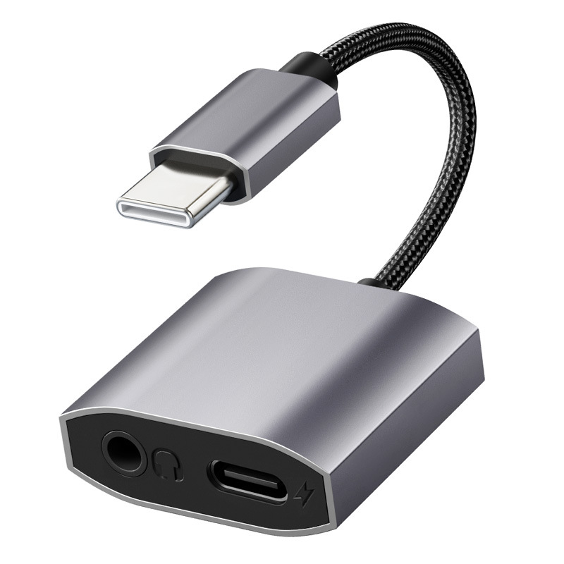 New dual-purpose audio cable for charging and listening, Type-C adapter, 60W fast charging, 3.5mm audio connection cable Item Picture
