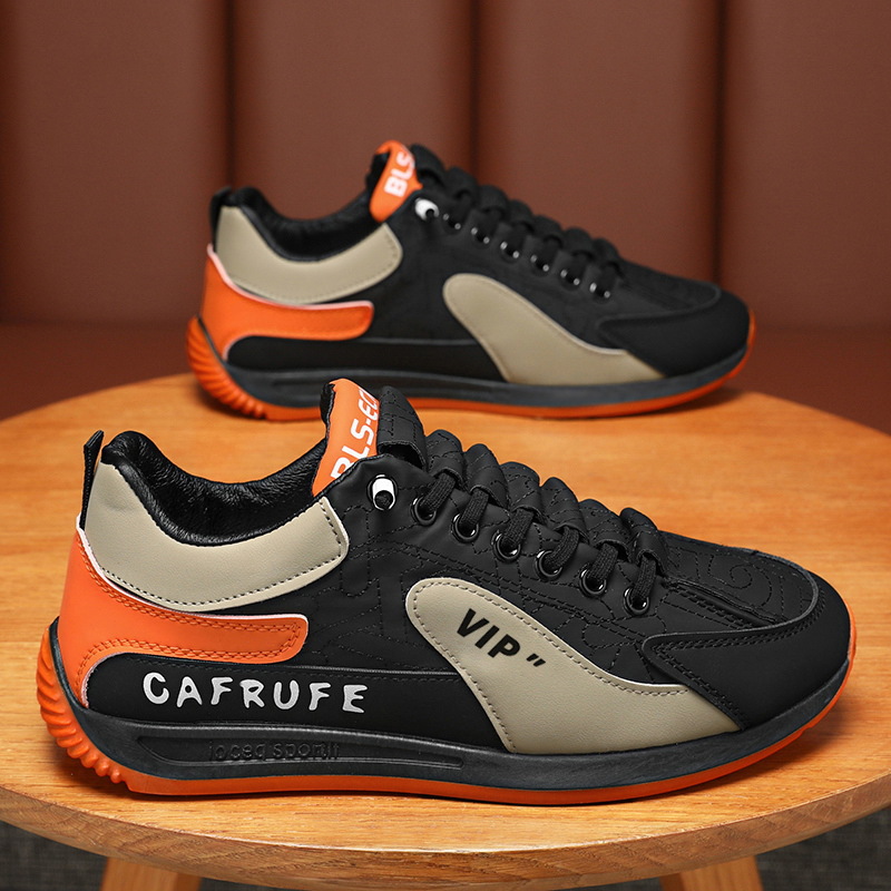 New breathable men's shoes for spring, men's trendy and versatile flat anti-slip sports shoes, casual running dad trendy shoes Application Scenario